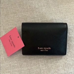 Black Kate Spade keychain wallet
